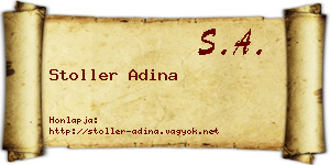 Stoller Adina névjegykártya